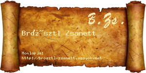 Brösztl Zsanett névjegykártya