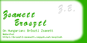 zsanett brosztl business card