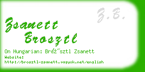 zsanett brosztl business card